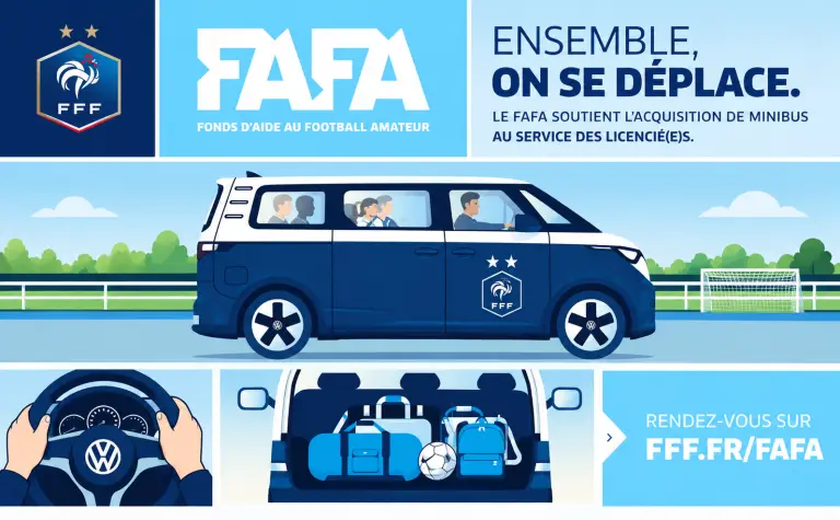 FAFA Transport 2026-2027 : jusqu’à 10 500 € d’aide pour louer un minibus pour votre club