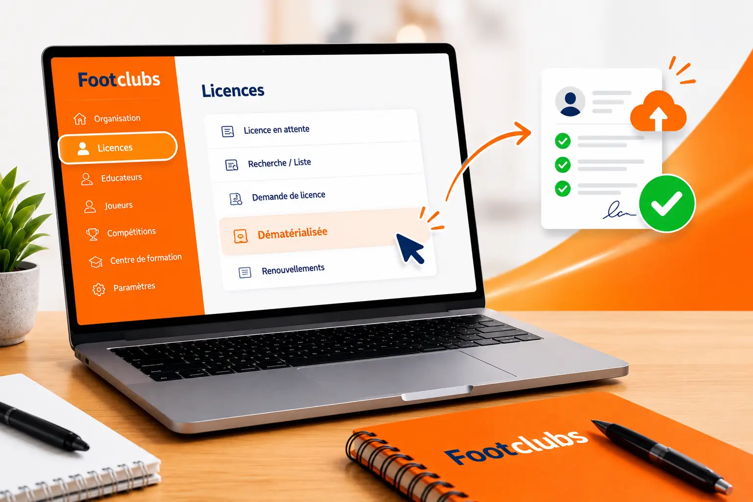Comment supprimer le cachet Mutation sur une licence de football ?